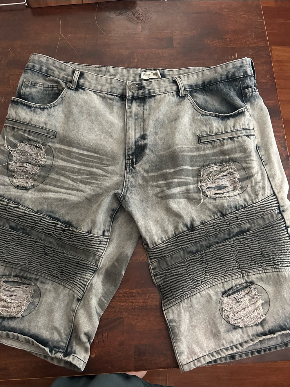 Blue Cult Denim Distressed Men's Jean Shorts SZ 46